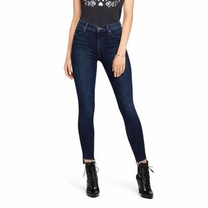 Mother 24x27 Stunner Ankle Step Fray Jeans disco dolls dark blue 0402